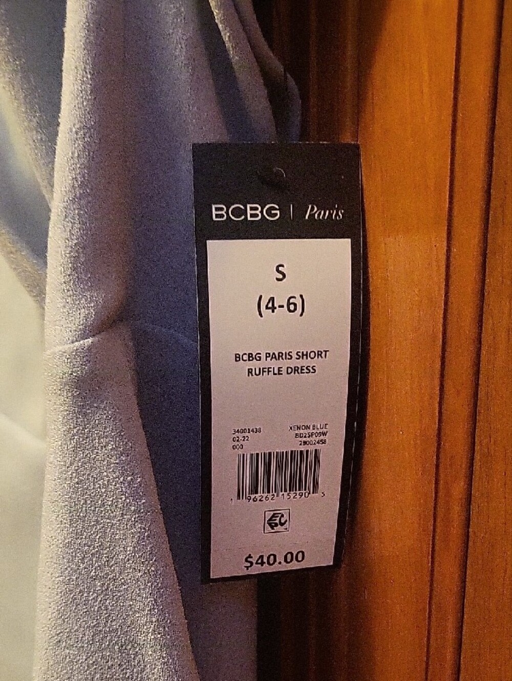 BCBG Light Blue Ruffle Strap Mini Dress - Picture 2 of 5